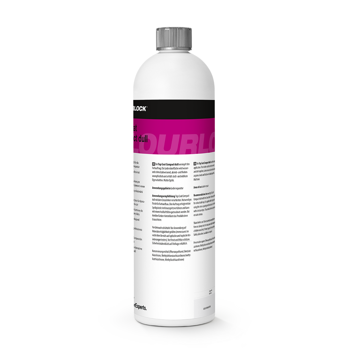 COLOURLOCK "Top Coat" (Compact / Dull) Matter Abschlusslack für die professionelle Lederreparatur