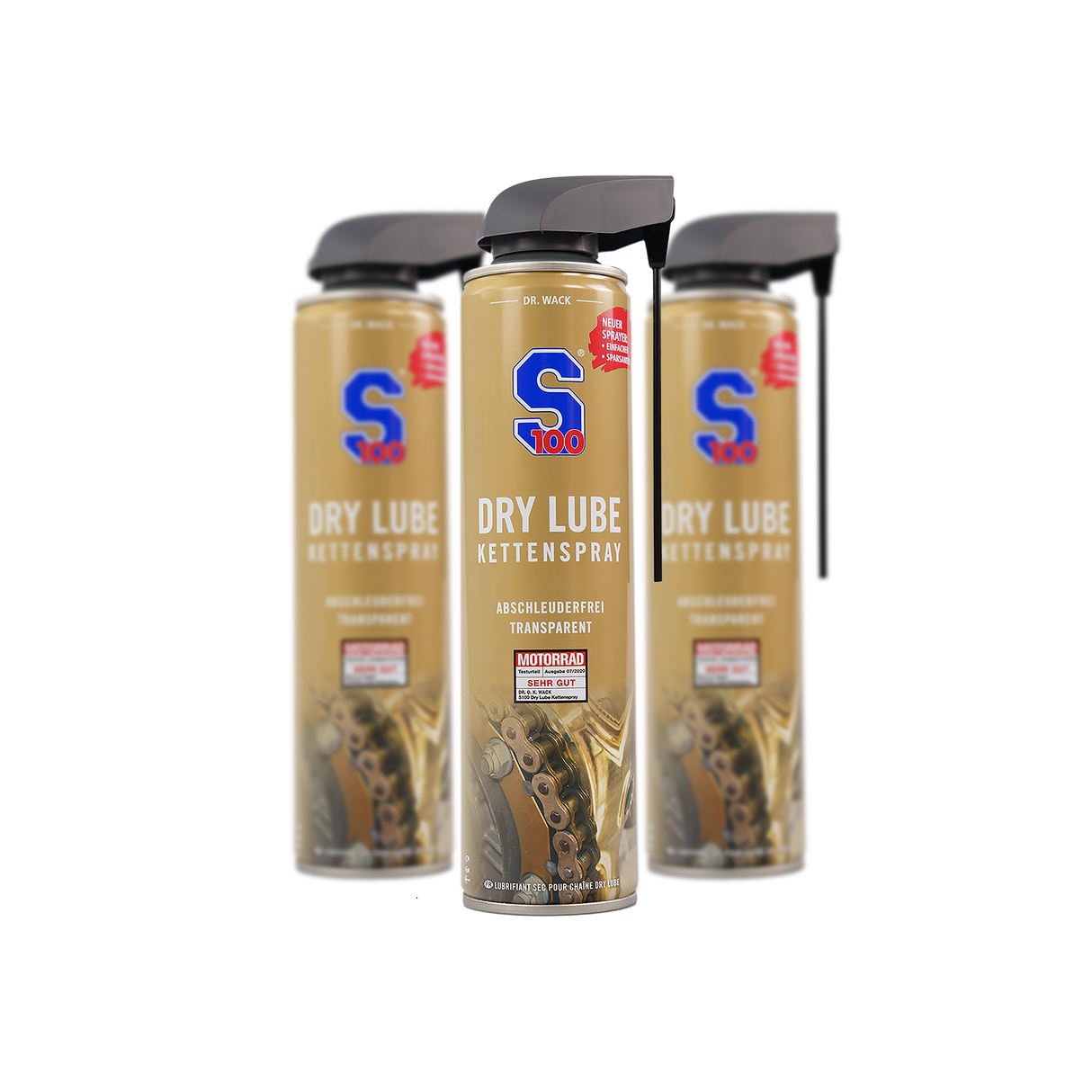 "S100" Dry Lube Kettenspray für Motorrad (Transparent)