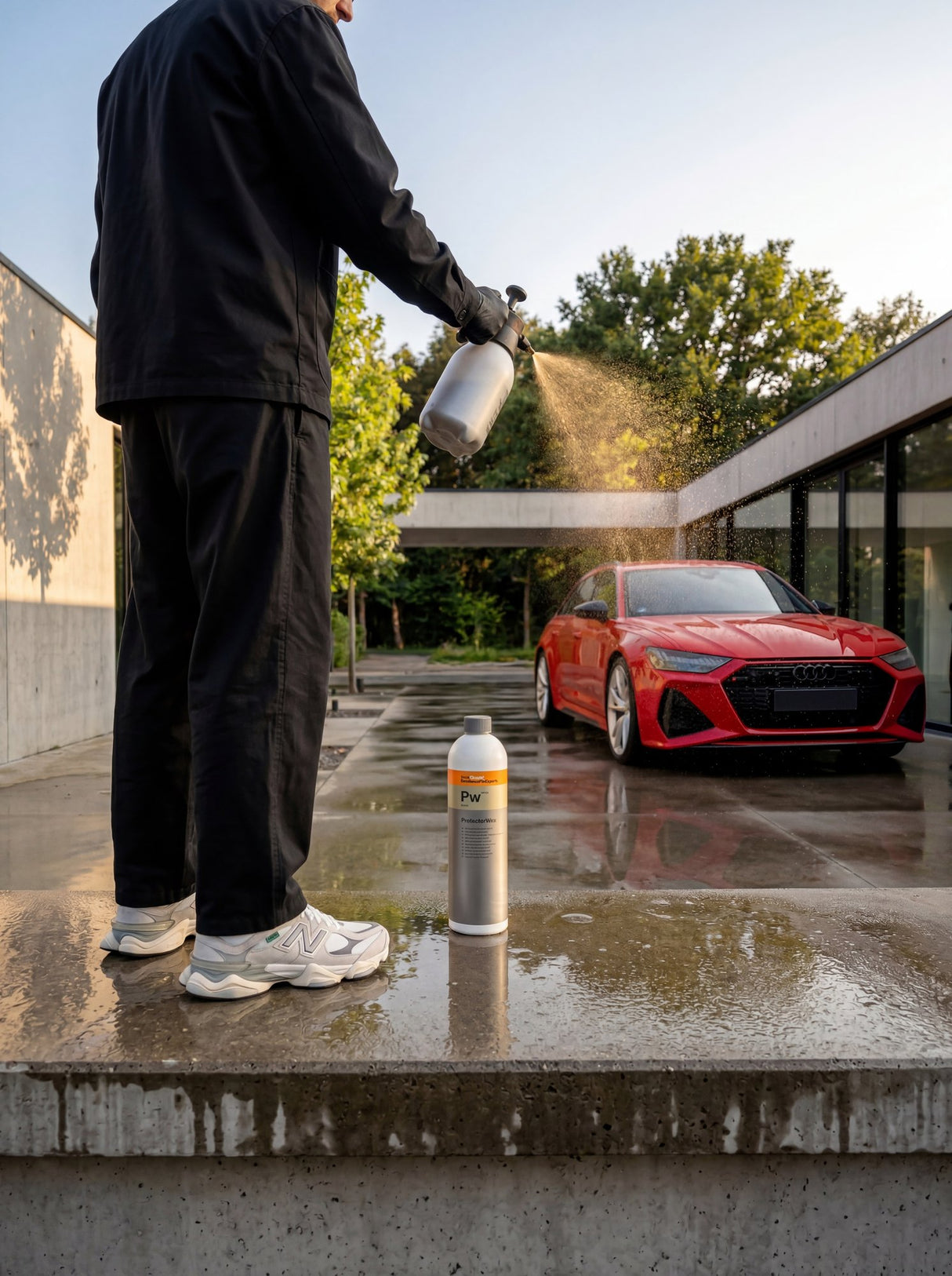 Koch-Chemie Protector Wax Pw wird als Nassversiegelung aufgesprüht