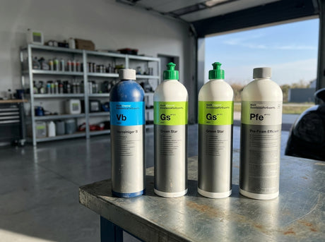 Koch-Chemie Vorreiniger Set — Vb, Green Star Gs und Pre-Foam Pfe auf Werkbank im Warehouse