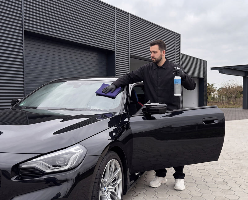 Detailing1 Koch-Chemie Glas Star „Gla“ Glasreinigerkonzentrat, Innenscheibe des BMW M2 streifenfrei gereinigt (Desktop)
