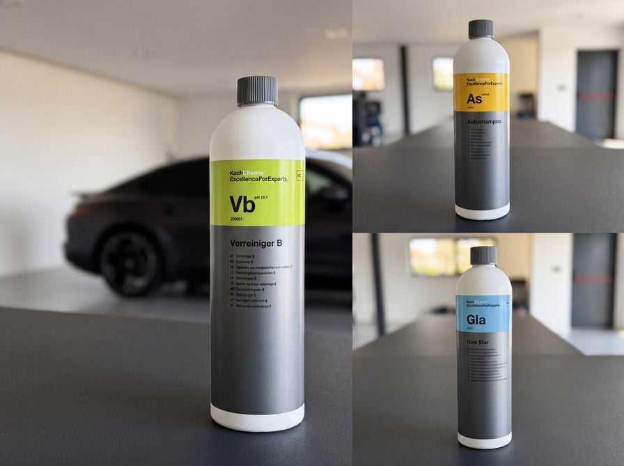 Detailing1 Spotlight: Koch-Chemie Pollensaison System – Vorreiniger B, Autoshampoo As, Glas Star Gla