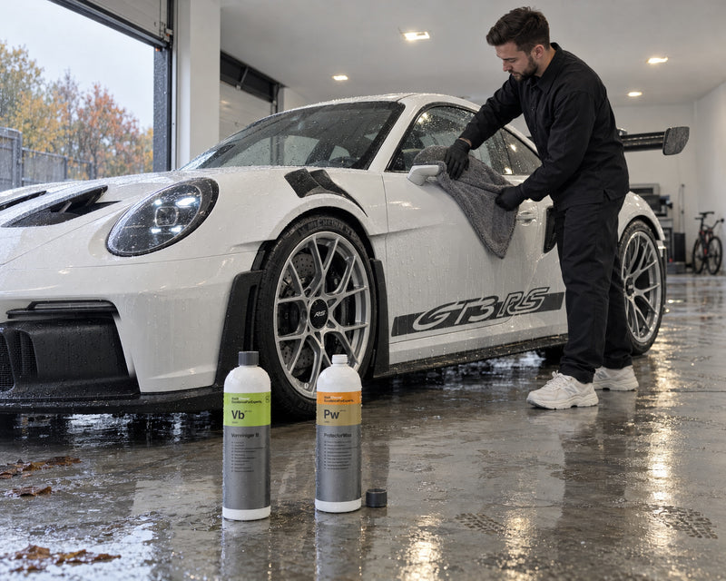 Detailing1 Spotlight: jesienne mycie z Koch-Chemie Vb i Pw, ręcznik THE COLLECTION Aqua na Porsche 911 GT3 RS