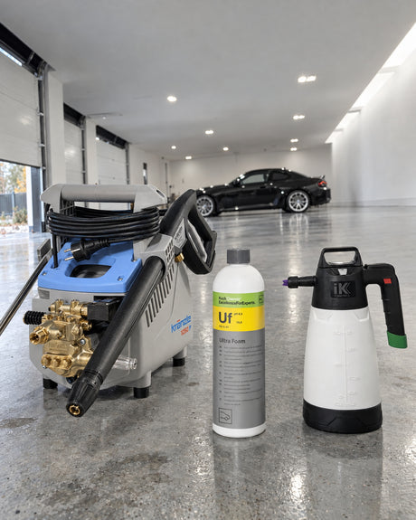 Detailing1 zimowy magazyn — Kränzle K 1050 P, Koch-Chemie Ultra Foam Uf i iK Sprayers iK Foam Pro 2 w hali