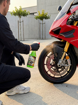 Biker's Felgen-Teufel Anwendung auf Ducati Motorradfelge mit Farbumschlag