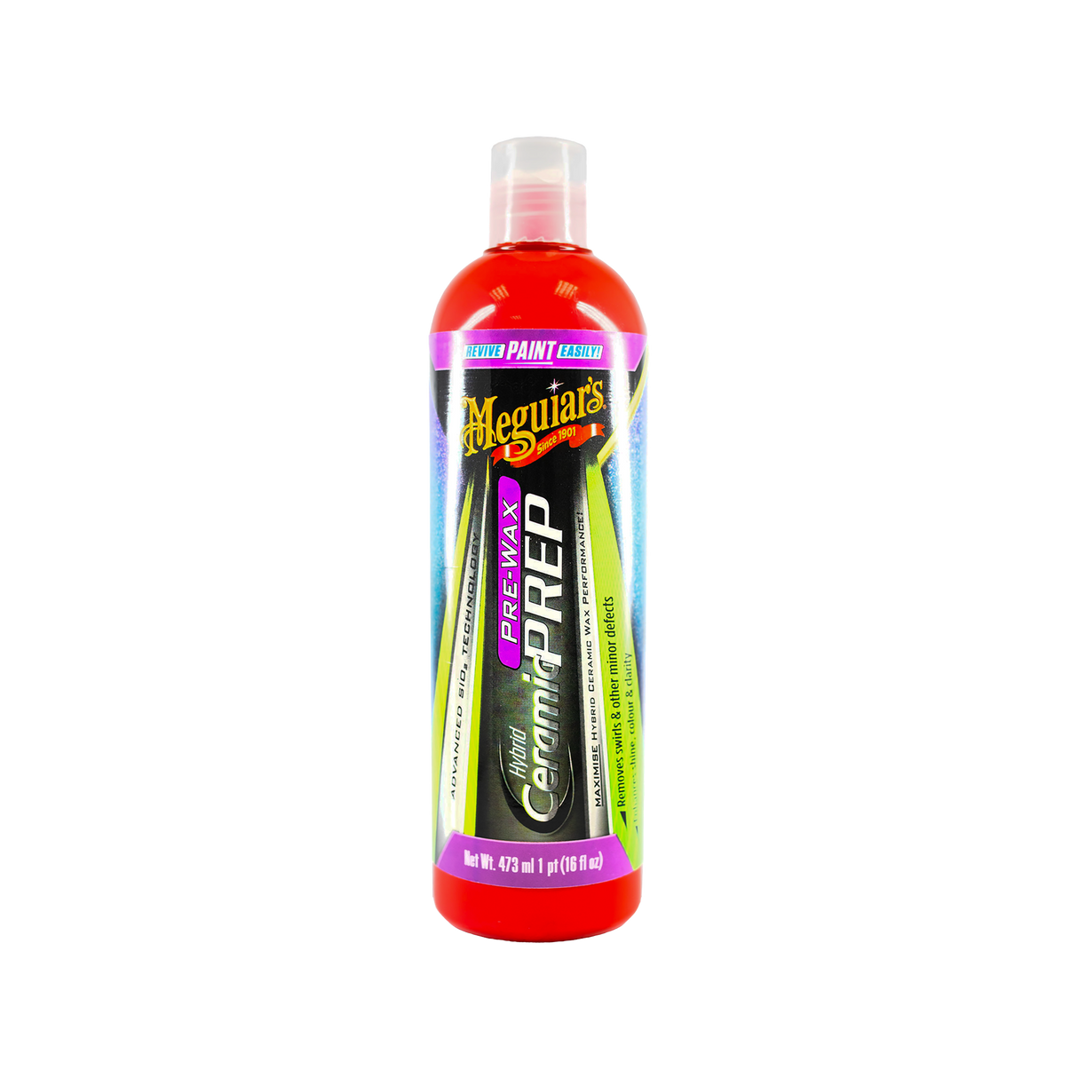 Meguiar's Pre-Wax Prep: entfernt feine Swirls, vertieft den Glanz und legt SiO2-Schutzschicht in einem Schritt — die perfekte Vorbereitung vor dem Wachsen.