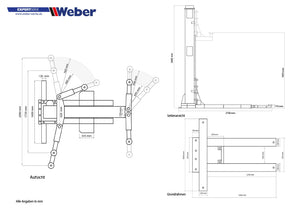 "C-1.25" 1-Säulen Spindel-Hebebühne Weber-Expert-Serie bis 2500kg