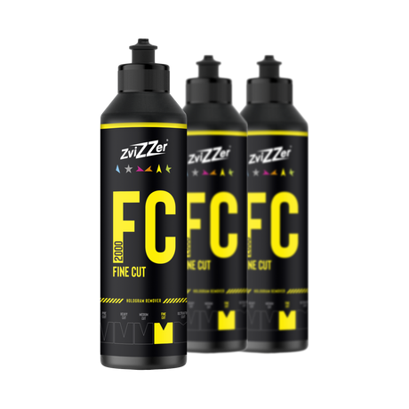 ZviZZer FC 2000 "Fine Cut" (Gelb) — Finish-Politur 250 ml / 3er-Set
